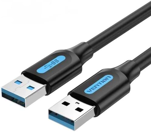 Кабель USB Type-A - USB Type-A Vention USB 3.0 AM-AM 1 м Black (CONBF)