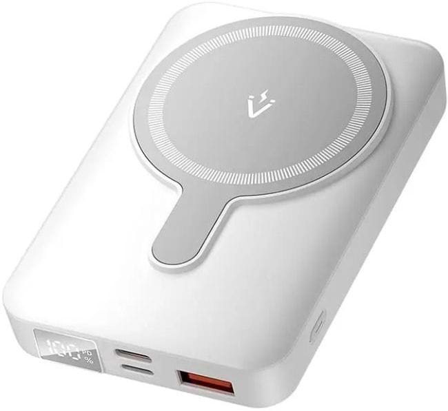 Батарея мобільна Vention Magnetic Wireless 10000mAh 22.5W USB-C Lightning USB-A White (FHTW0)