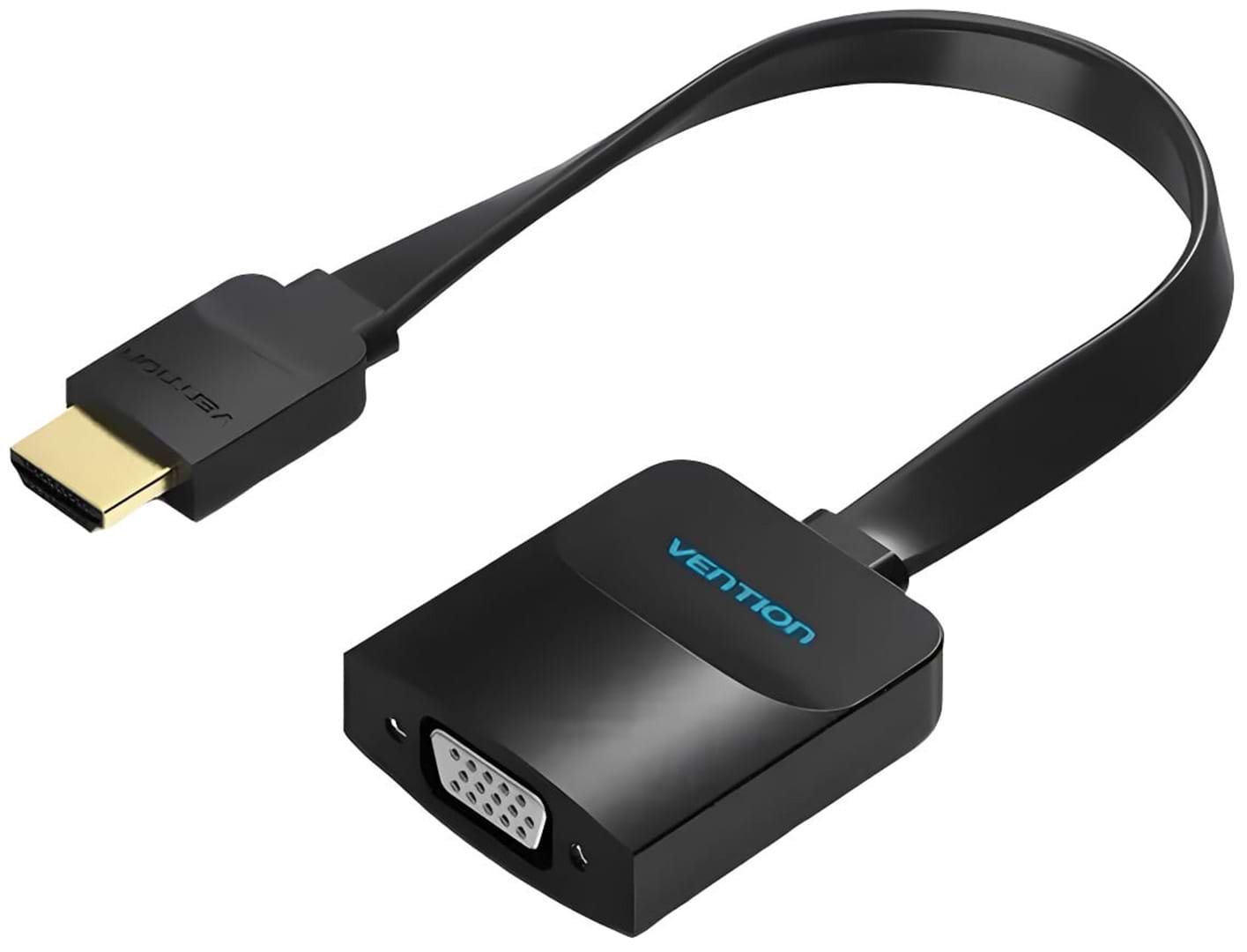 Переходник HDMI Vention Flat HDMI VGA0.15 м Black (42161)
