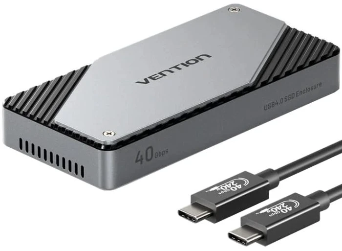 Зовнішня кишеня Vention M.2 (NVME) B&M Key/M Key USB Type-C 4.0 (KPZH0)