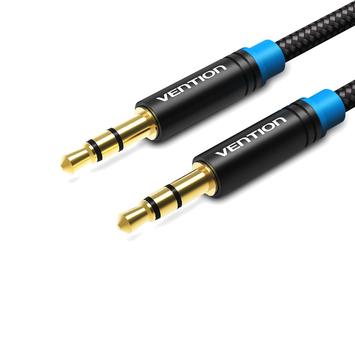 Кабель 3.5 мм -3.5 мм Vention Audio 3.5 mm M - 3.5 mm M 0.5 m Black (P350AC050-B-M)