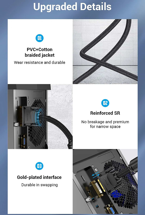 Фото - Кабель Vention DVI-D 24M - 24M, 8.0 м, 2K 60Hz (EAEBK)