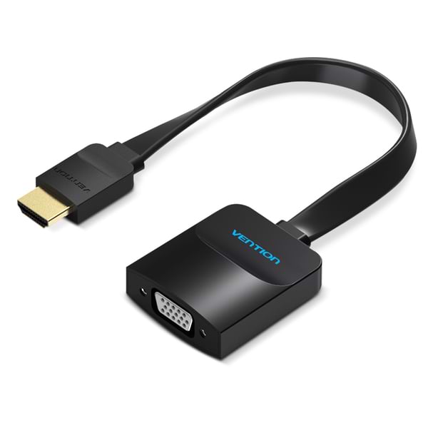 Перехідник Vention Flat HDMI-VGA, 0.2 m (ACKBB)