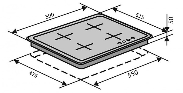 Фото - Варочная панель газовая Ventolux HG640-TA3G CEST (BK)