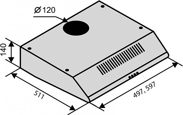 Фото - Вытяжка традиционная Ventolux ADRIA 50 BR