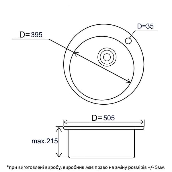 Фото - Мийка кухонна Ventolux Fabia (Gray Granit) D500x200