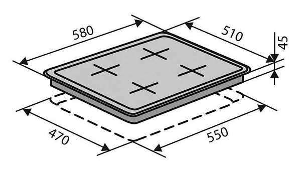 Фото - Варильна поверхня газова Ventolux HG631 B2 S (X)