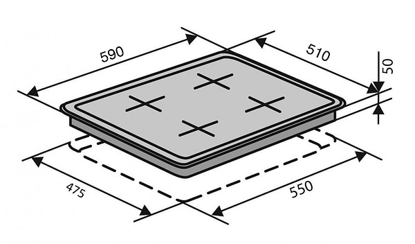 Фото - Варильна поверхня газова Ventolux HG C7 CEST (X)