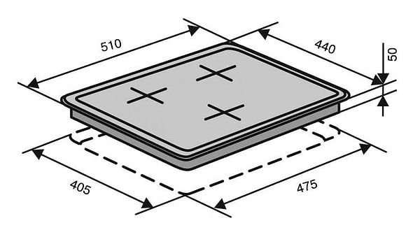 Фото - Варильна поверхня газова Ventolux HSF430-S3G CEST (WH)
