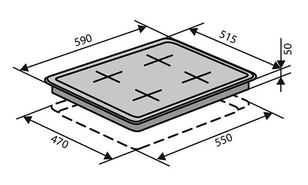 Фото - Уцінка - Варильна поверхня газова Ventolux HSF640-T3G CEST (WH)