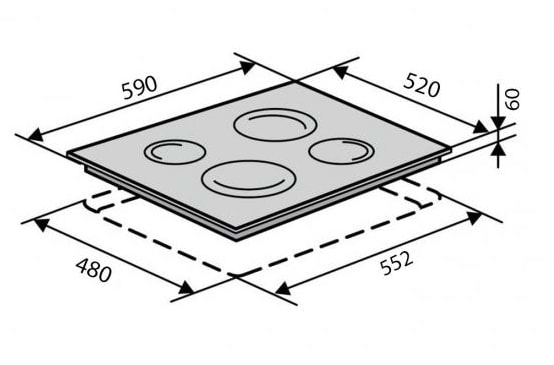 Фото - Варочная панель электрическая Ventolux VI 64 TC