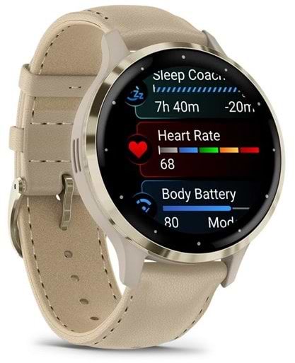 Фото - Смарт-годинник Garmin Venu 3S Fr. Gray + Soft Gold (010-02785-55)