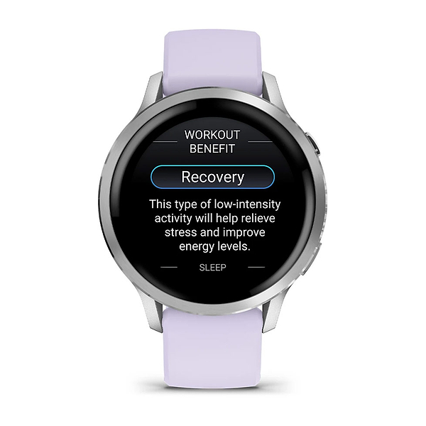 Фото - Смарт-часы Garmin Venu 4 (41mm), Gray w/ Silver + Periwinkle (010-03013-01)