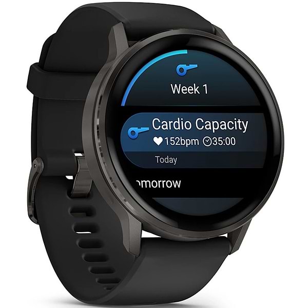 Фото - Смарт-годинник Garmin Venu 4 (45mm), Black w/ Slate + Black (010-03014-00)