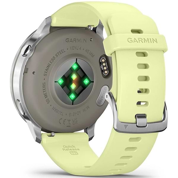 Фото - Смарт-годинник Garmin Venu 4 (45mm), Gray w/ Silver + Citron (010-03014-02)