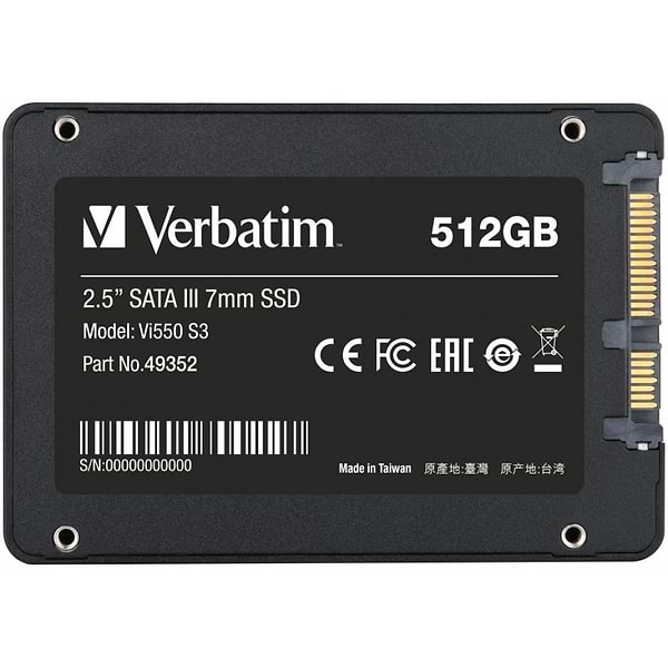 Фото - SSD-накопитель внутренний Verbatim SSD - Vi550 S3 2.5" SSD 512GB 7 mm SATA III (49352)