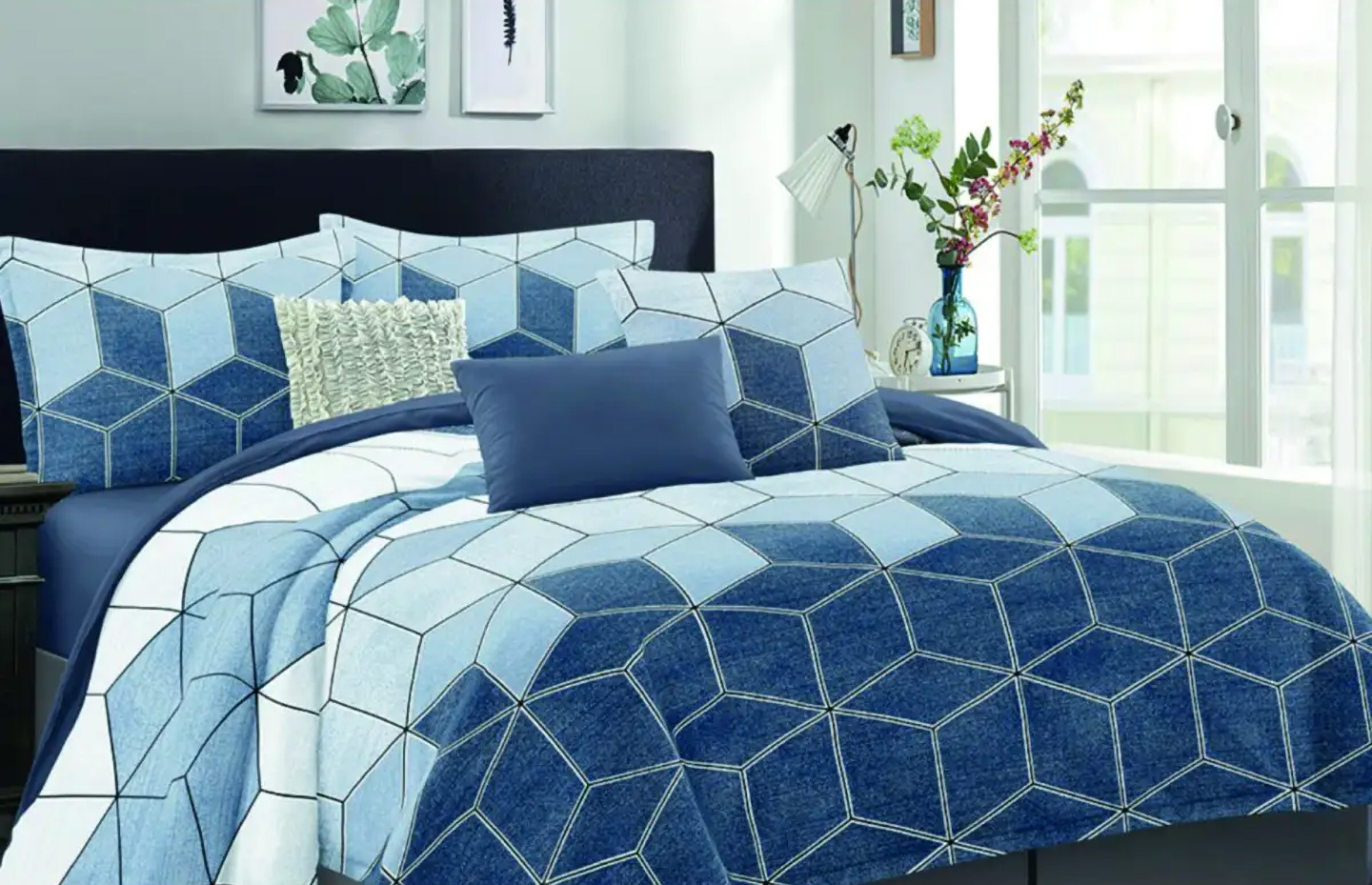Комплект постільної білизни Versailles Відтінки синього Мікрофібра (VS-BM1.5-117)