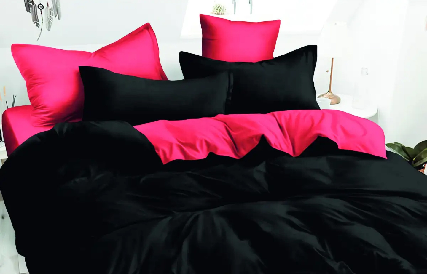 Комплект постільної білизни Versailles Червоно-чорний Мікрофібра (VS-BM1.5-201)