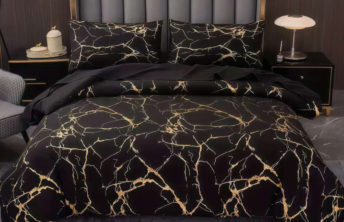 Комплект постільної білизни Versailles Нічна Лава Сатин (VS-BS2.5-108)