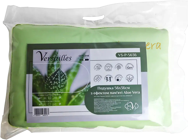 Фото - Подушка стандартна Versailles 56x36 см Aloe Vera (VS-P-5636)