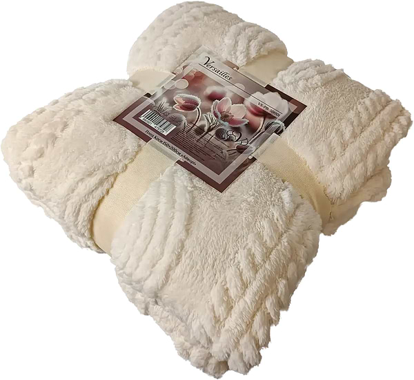 Фото - Плед євро Versailles 200х220 см Айворі (VS-PB-4400I)