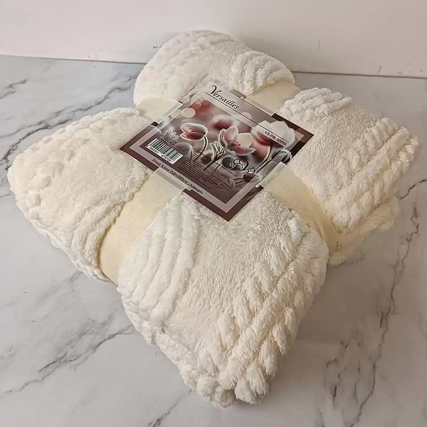 Фото - Плед євро Versailles 200х220 см Айворі (VS-PB-4400I)