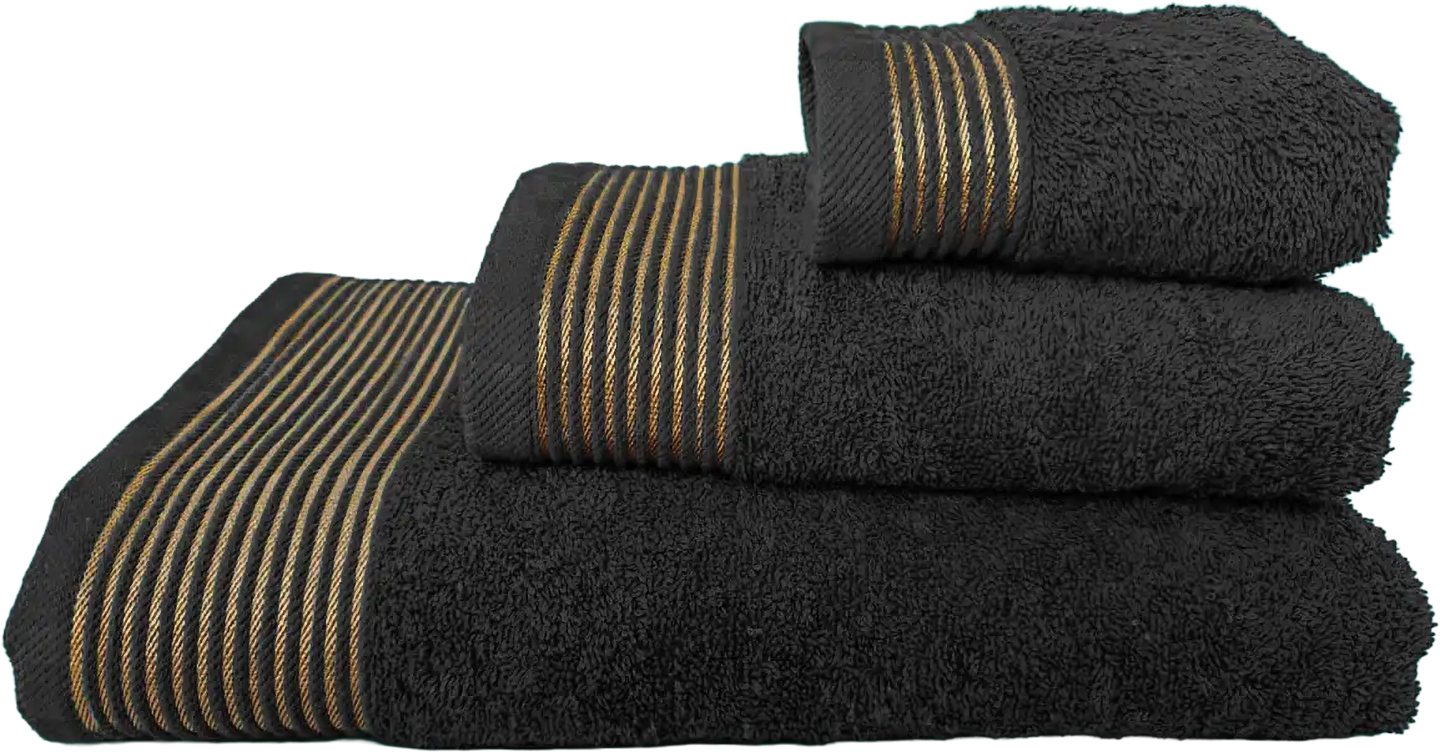 Рушник банний Versailles Афіна 70х140 см 100% бавовна чорний (VS-T46-7014)