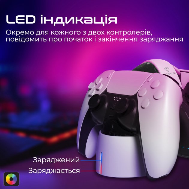 Фото - Зарядний пристрій Vertux Dualdock-ps5.White