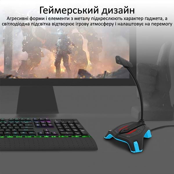 Фото - Мікрофон до комп'ютера Vertux Streamer-2.Blue