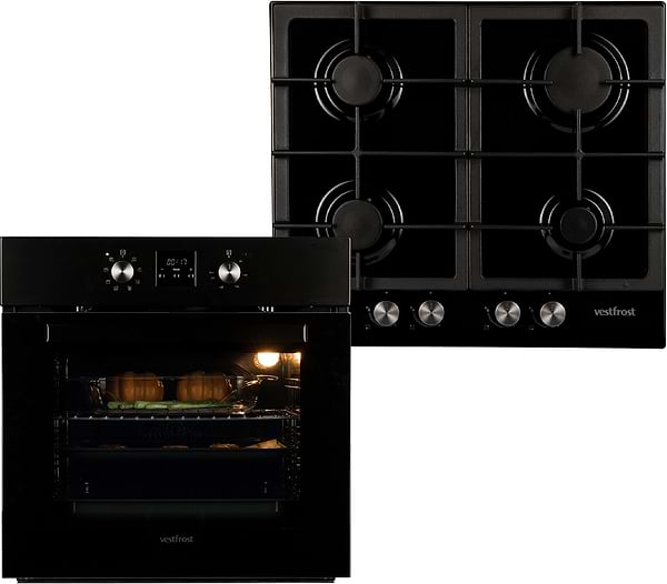 Фото - Духова шафа + варильна поверхня газова Vestfrost BOV67BE + GBHV38C