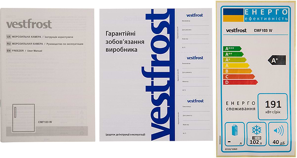 Фото - Морозильна камера Vestfrost CMF103W