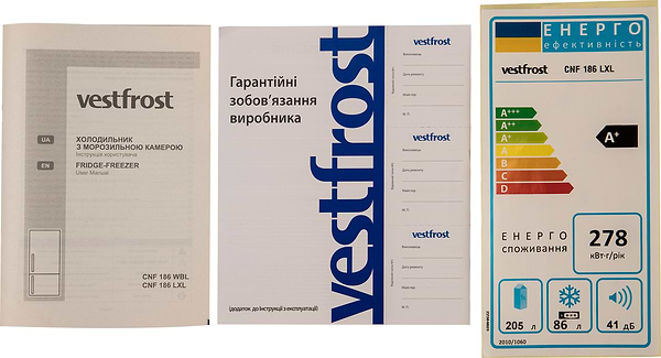 Фото - Холодильник Vestfrost CNF186LXL