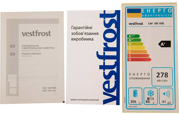 Фото - Холодильник Vestfrost CNF186WBL