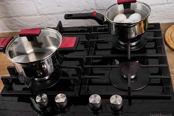 Фото - Уценка - Духовой шкаф + варочная панель газовая Vestfrost OBG869TDT + GOGHV192