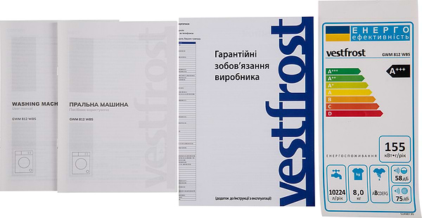 Фото - Стиральная машина Vestfrost GWM812WBS