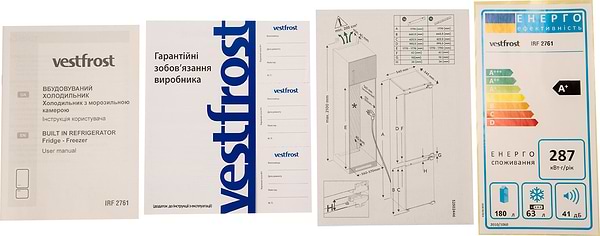 Фото - Холодильник вбудований Vestfrost IRF2761