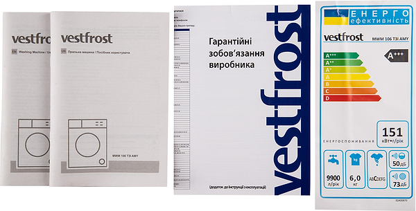 Фото - Стиральная машина Vestfrost MWM106T3IAMY