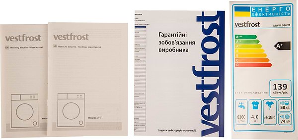 Фото - Стиральная машина Vestfrost MWM 084 T1