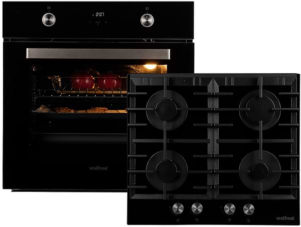 Фото - Уценка - Духовой шкаф + варочная панель газовая Vestfrost OBG869TDT + GOGHV192