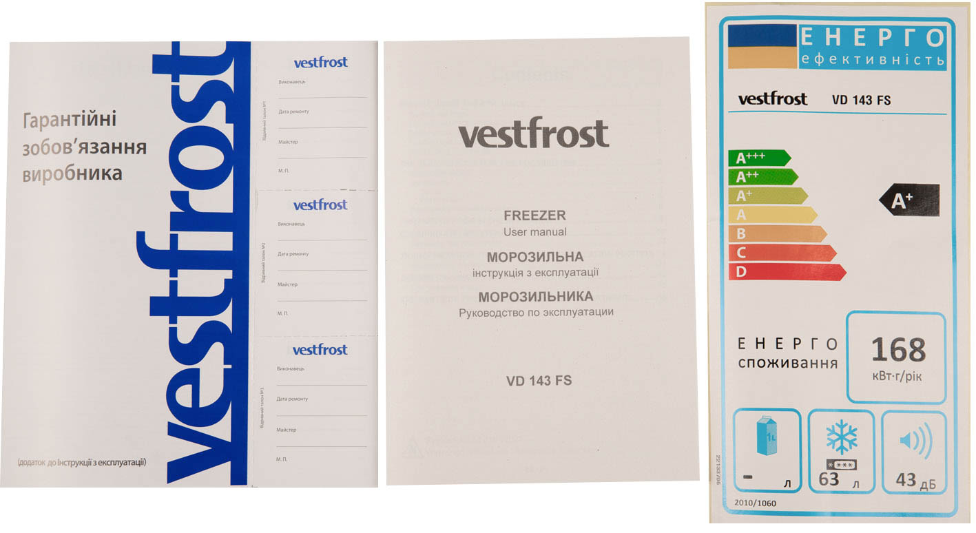Фото - Морозильна камера Vestfrost VD 143 FS