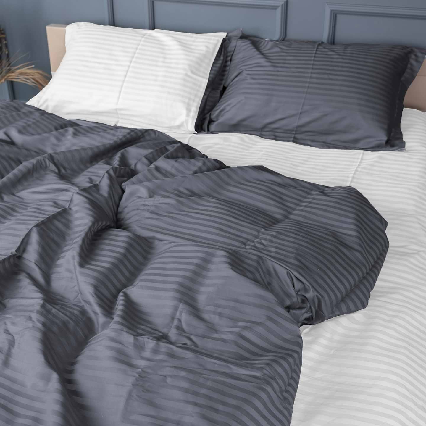 Комплект постельного белья детский MirSon Satin Stripe 30-0012 + 30-0001 Vevina 110х140 (2200005246436)