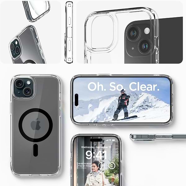 Фото - Чехол для смартфона Spigen for Apple iPhone 15 Plus Ultra Hybrid MagFit, Carbon Fiber (ACS06663)