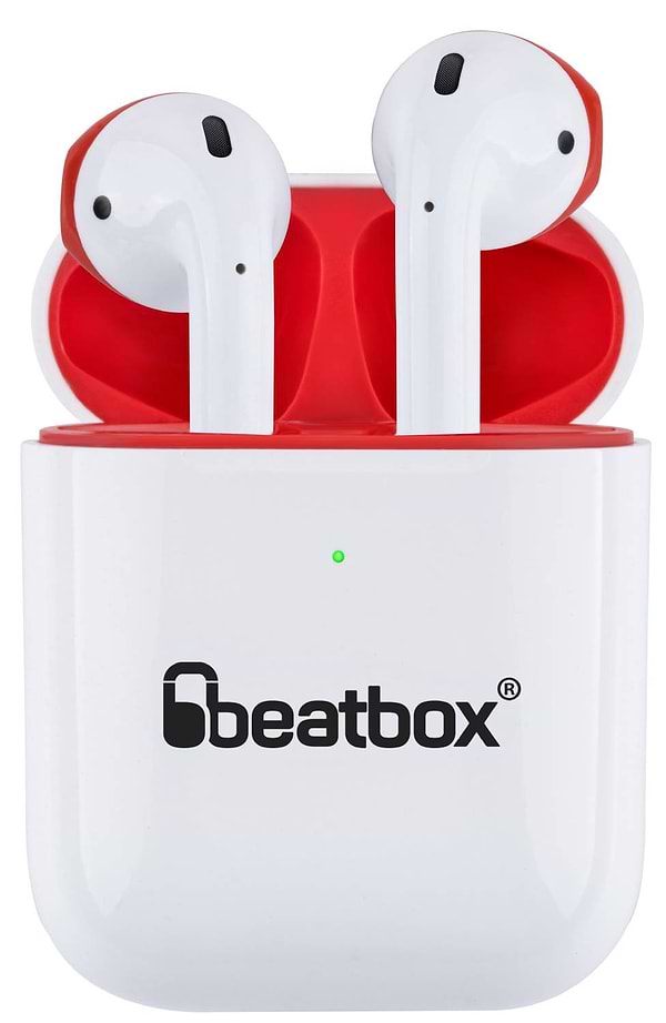 Фото - Навушники вкладиші бездротові TWS BeatBox PODS AIR 2 Wireless charging white-red (bbpair2wcwr)