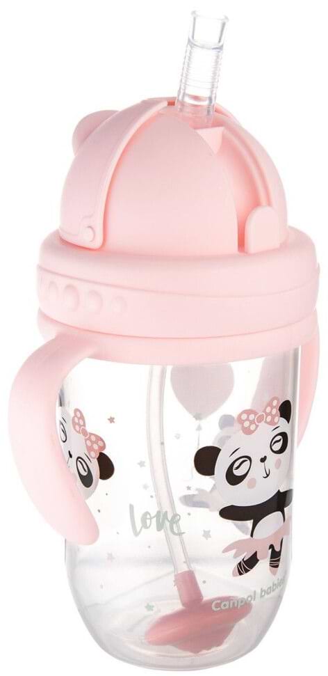 Фото - Поильник-непроливайка детский Canpol babies EXOTIC с трубочкой и утяжелителем, 270 мл. (56/606_pin)