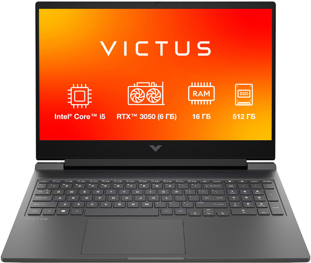 Ноутбук игровой HP Victus 15-fa2700ua (BF1G9EA) Mica Silver - Фото 1