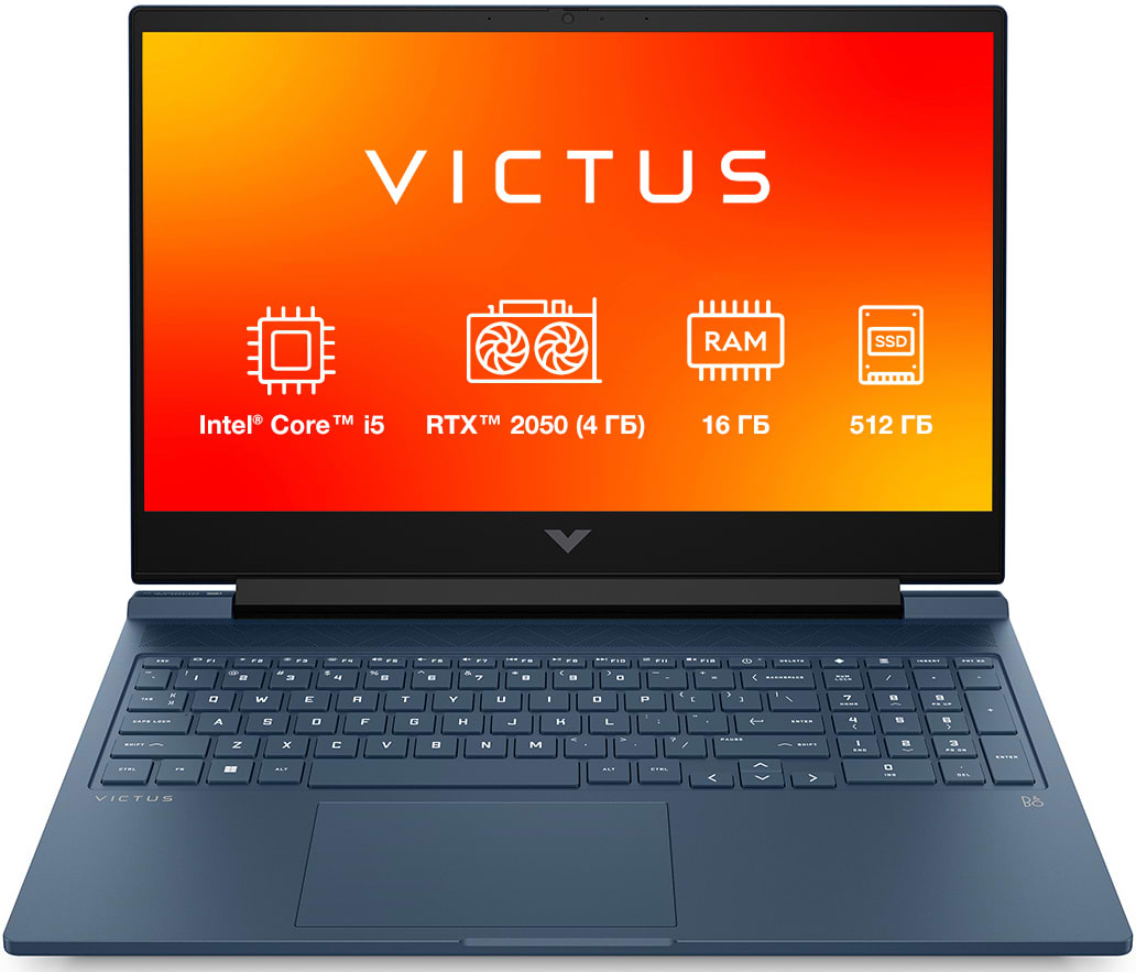 Ноутбук игровой HP Victus 15-fa2705ua (BF1H2EA) Performance Blue - Фото 1