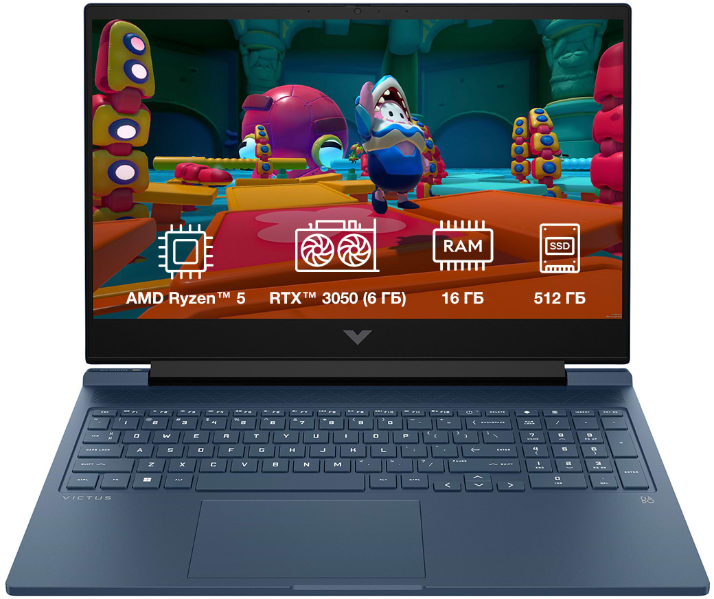 Ноутбук игровой HP Victus 16-s1030ua (BF1Q1EA) Performance Blue - Фото 1