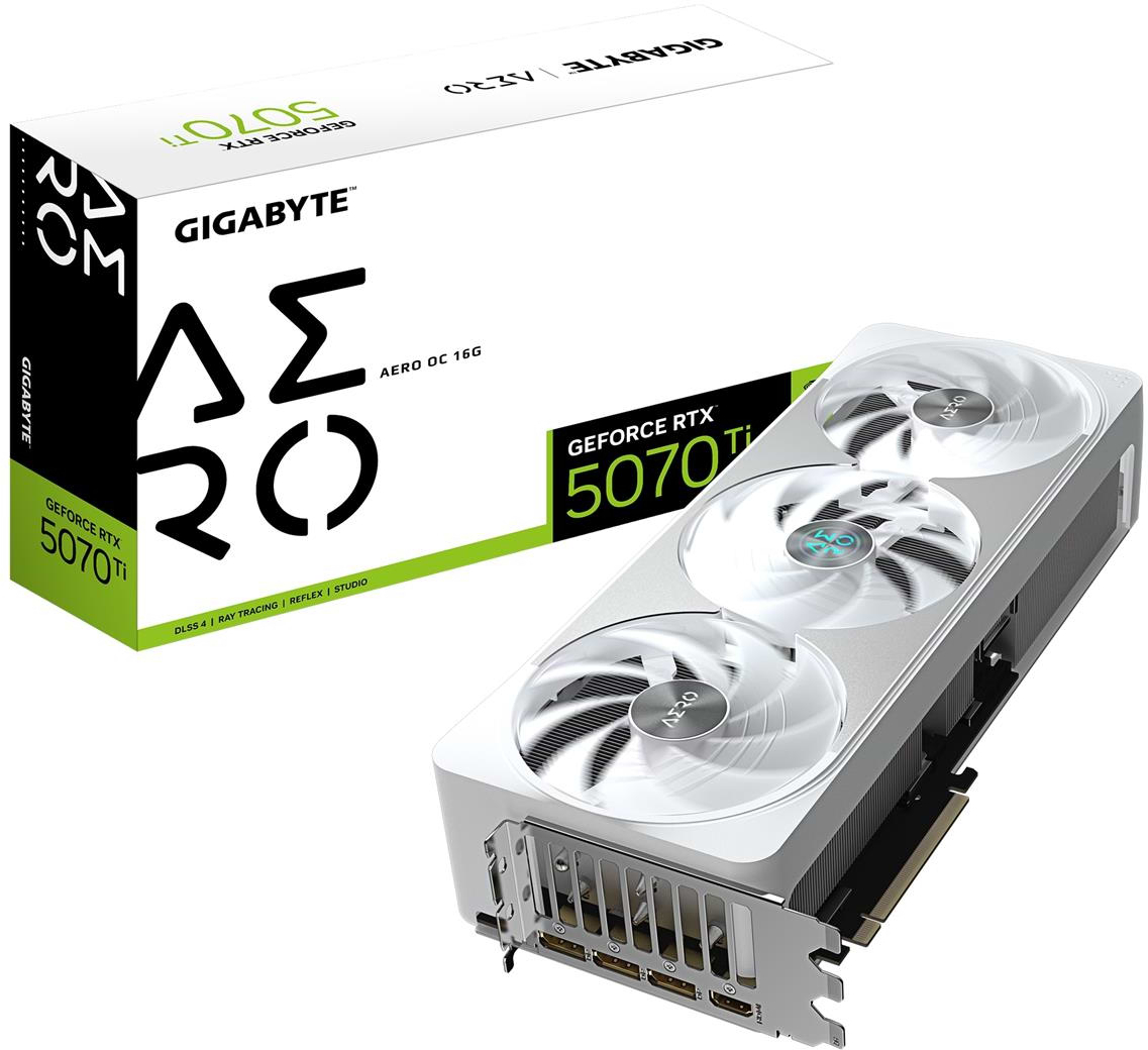 Відеокарта Gigabyte GeForce RTX 5070 Ti AERO OC 16G (GV-N507TAERO OC-16GD)
