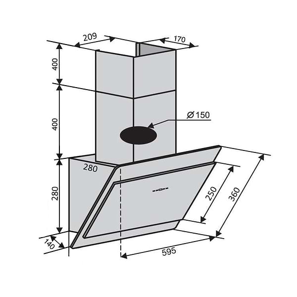 Фото - Вытяжка декоративная Ventolux VIENNA 60 WH (800) TC