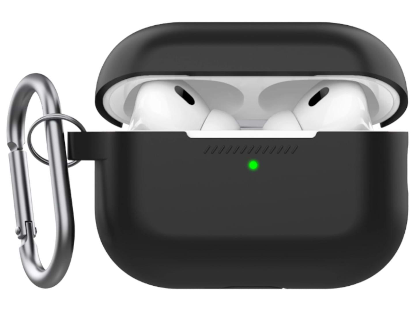 Чохол для навушників KeyBudz for AirPods Pro 2 Elevate Series Keychain Black (APP2_S8_BLK) - Фото 1